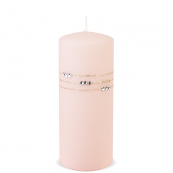 PL粉粉色蜡烛项链垫大滚筒FI7