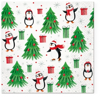 PL餐巾圣诞企鹅
