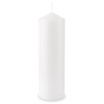 Pl Pillar Candle 250/80 090白色bispol