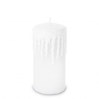蜡烛蜡烛冰柱滚筒中号白色