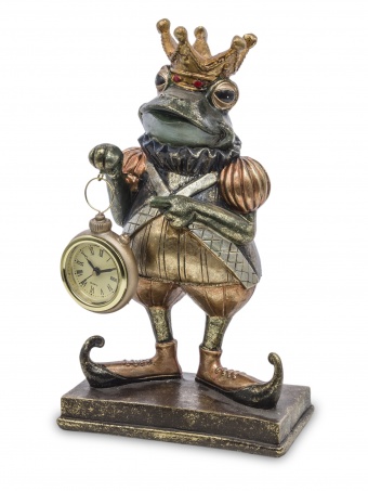 带手表的小雕像青蛙